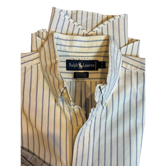 RALPH LAUREN Bundle of 2 White Button Down Yarmouth Relaxed Men's 16.5 34/35 - Picture 10 of 12